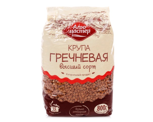 Крупа АГРОМАСТЕР Гречневая 800г / интернет-магазин напитков Виноград в Улан-Удэ