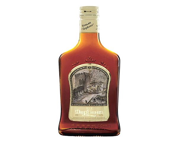 Коньяк России ДЕРБЕНТ Трехлетний 250мл фляжка / интернет-магазин напитков Виноград в Улан-Удэ