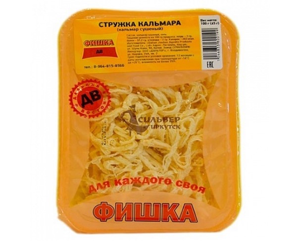 Кальмар ФИШКА Стружка сол-сушеный 100г / интернет-магазин напитков Виноград в Улан-Удэ