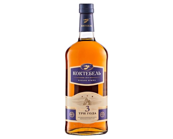 Коньяк России КОКТЕБЕЛЬ 40% 3 года 500мл / интернет-магазин напитков Виноград в Улан-Удэ