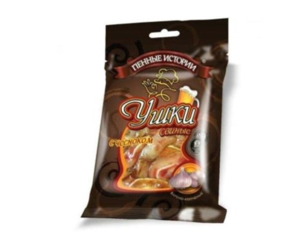Ушки свиные ПЕННЫЕ ИСТОРИИ 90гр с чесноком / интернет-магазин напитков Виноград в Улан-Удэ