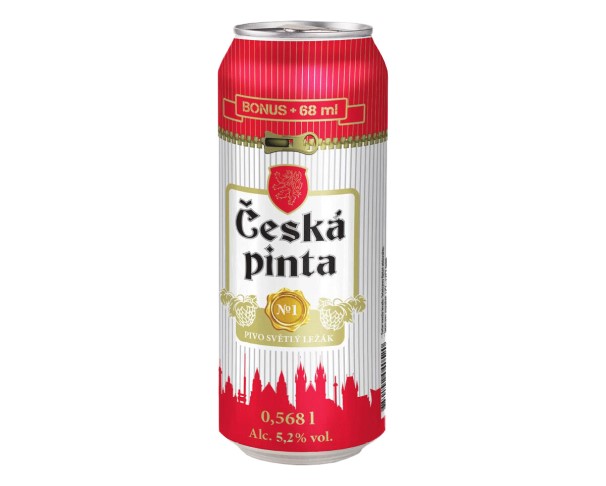 Пиво ЧЕСКА ПИНТА светлое лагер 5,2% 568мл ж/б / интернет-магазин напитков Виноград в Улан-Удэ