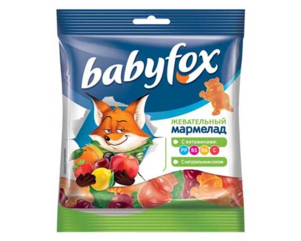Жевательный мармелад Бэби Фокс Бегемоты 70г / интернет-магазин напитков Виноград в Улан-Удэ