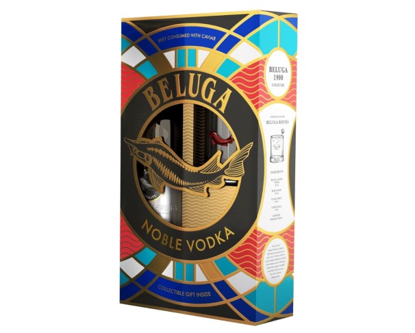 Водка БЕЛУГА Noble 700мл п/у + стакан хайбол / интернет-магазин напитков Виноград в Улан-Удэ