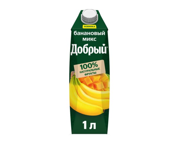 Напиток сокосодержащий ДОБРЫЙ Банановый микс 1л / интернет-магазин напитков Виноград в Улан-Удэ