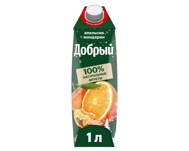 Напиток сокосодержащий ДОБРЫЙ Апельсин мандарин 1л / интернет-магазин напитков Виноград в Улан-Удэ