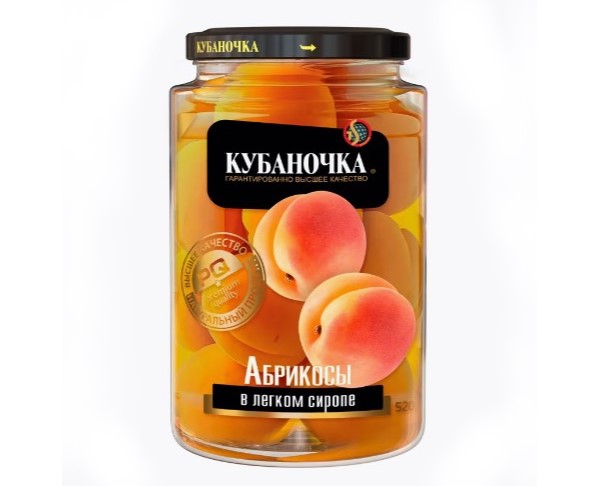 Компот КУБАНОЧКА Абрикос в сиропе 520мл ст/б / интернет-магазин напитков Виноград в Улан-Удэ