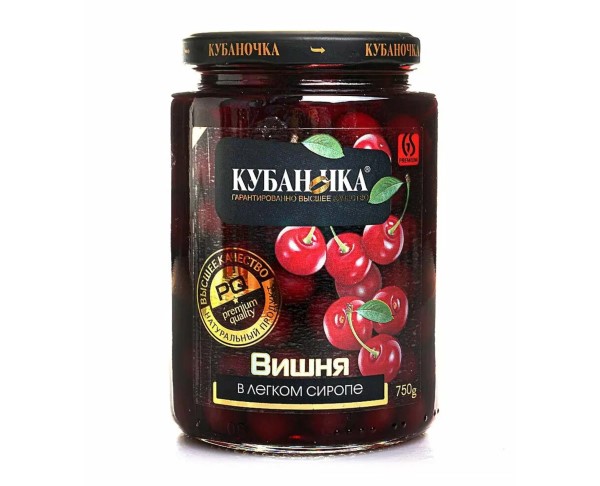 Компот КУБАНОЧКА Вишня в сиропе 520мл ст/б / интернет-магазин напитков Виноград в Улан-Удэ