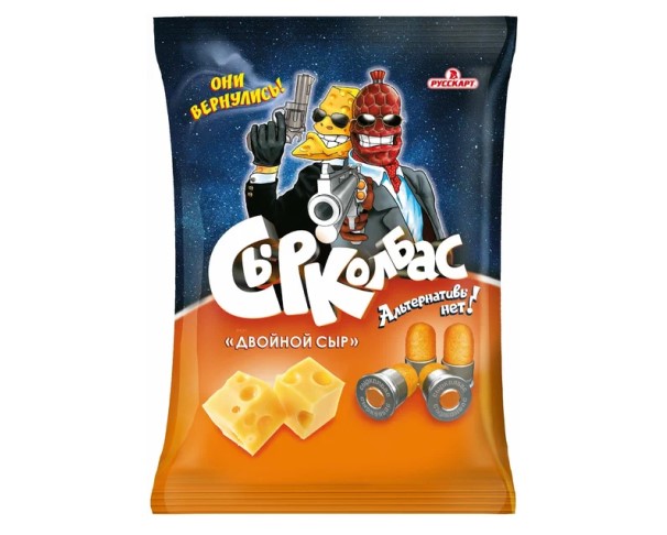 Палочки СЫРКОЛБАС Кукурузные двойной сыр 100г / интернет-магазин напитков Виноград в Улан-Удэ