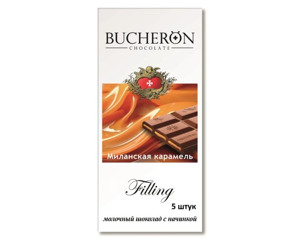 Шоколад Bucheron Filing молочный с нач миланская карамель 85г / интернет-магазин напитков Виноград в Улан-Удэ