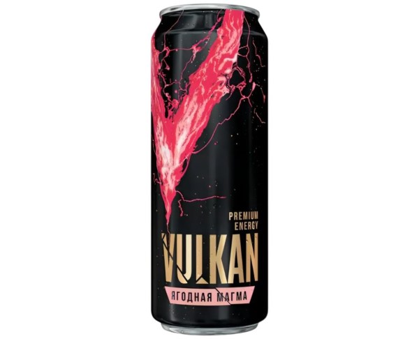 Напиток энергетический ВУЛКАН Малина гранат 450мл ж/б / интернет-магазин напитков Виноград в Улан-Удэ