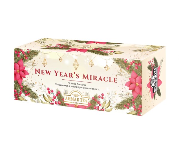 Чай АХМАД Новогоднее чудо 30пак 3 вкуса / интернет-магазин напитков Виноград в Улан-Удэ
