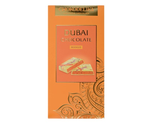 Шоколад ШОКОДЕЛИКА белый с начинкой Дубай манго 180г / интернет-магазин напитков Виноград в Улан-Удэ