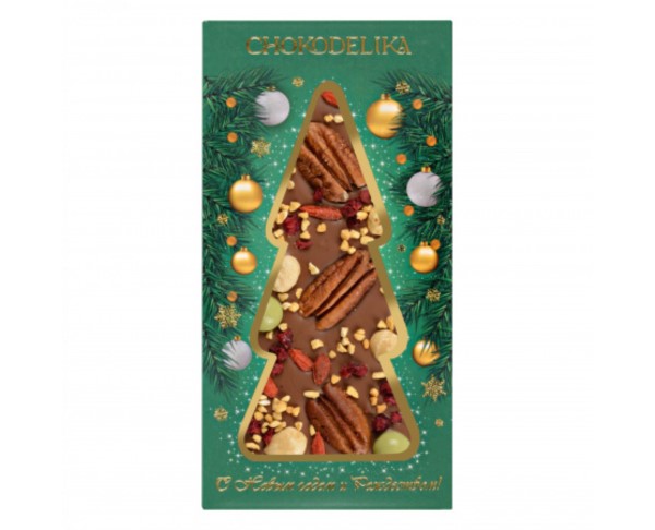 Шоколад ШОКОДЕЛИКА молочный Пекан,вишня, фундук 100г НГ / интернет-магазин напитков Виноград в Улан-Удэ