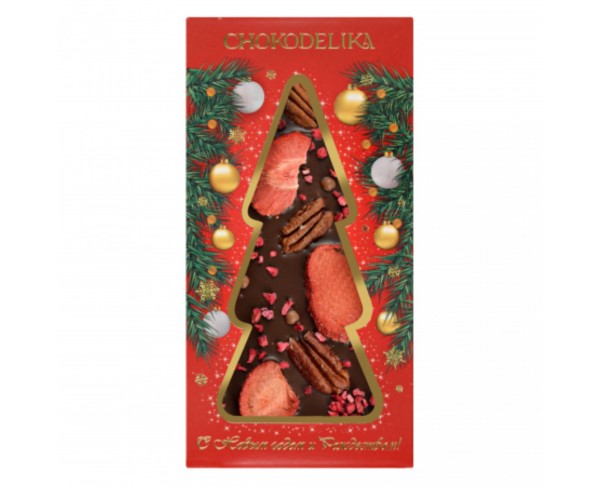 Шоколад ШОКОДЕЛИКА темный Клубника, пекан, малина 100г НГ / интернет-магазин напитков Виноград в Улан-Удэ