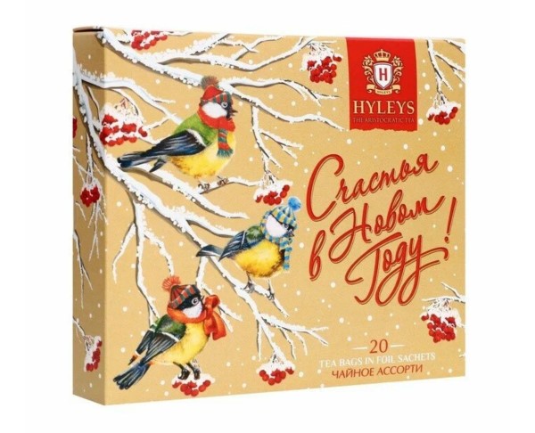 Чай ХЭЙЛИС С Новым Годом! (снегири) Ассорти 36пак*2г / интернет-магазин напитков Виноград в Улан-Удэ