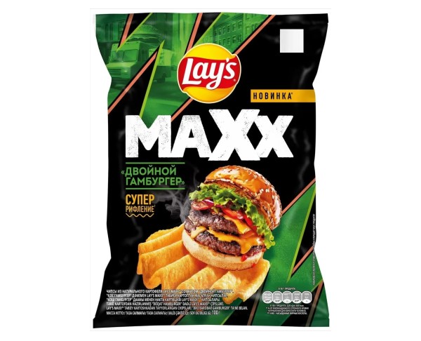 Чипсы ЛЭЙС МАКС Двойной гамбургер 100г / интернет-магазин напитков Виноград в Улан-Удэ