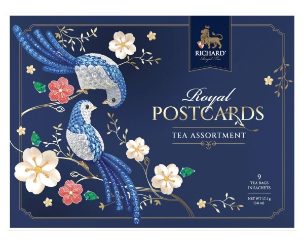 Чай РИЧАРД Royal Postcard асоорти 4 вкуса 8пак 15,4г / интернет-магазин напитков Виноград в Улан-Удэ
