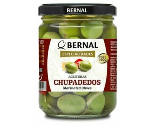Оливки БЕРНАЛ Chupadedos с/к 436г ст/б / интернет-магазин напитков Виноград в Улан-Удэ