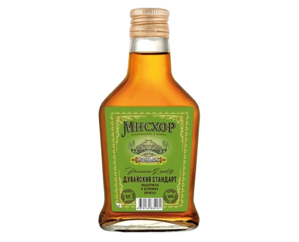 Коньяк России МИСХОР Дубайский Стандарт четырехлетний 40% 100мл / интернет-магазин напитков Виноград в Улан-Удэ