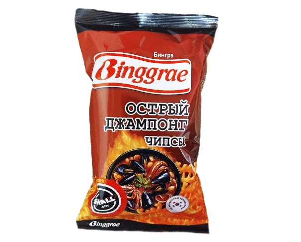 Чипсы BINGGRAE Острый джампонг 50 г / интернет-магазин напитков Виноград в Улан-Удэ