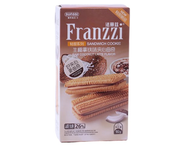 Печенье-сэндвич Franzzi песочное со вкусом кокосового латте 70гр / интернет-магазин напитков Виноград в Улан-Удэ