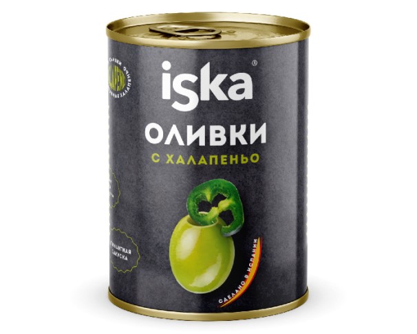 Оливки ИСКА 300мл халапеньо ж/б / интернет-магазин напитков Виноград в Улан-Удэ