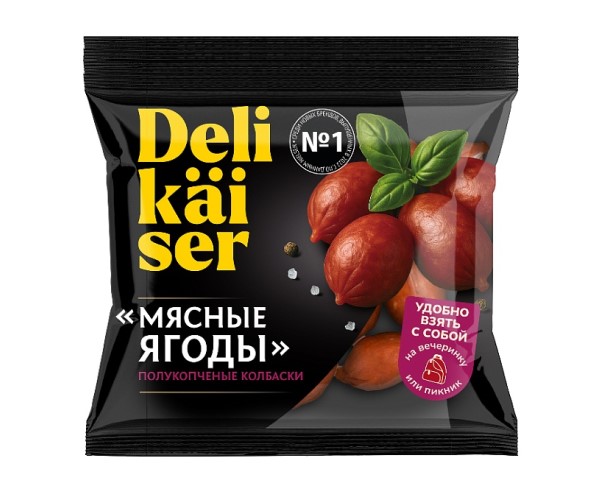 Колбаски ДЕЛИКАЙЗЕР Мясные ягоды п/к 150г / интернет-магазин напитков Виноград в Улан-Удэ