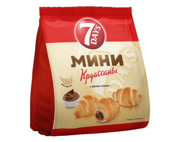 Круассан 7 DAYS мини с кремом Какао 123г / интернет-магазин напитков Виноград в Улан-Удэ