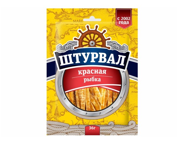 Рыба ШТУРВАЛ Красная солено-сушеная 36г / интернет-магазин напитков Виноград в Улан-Удэ
