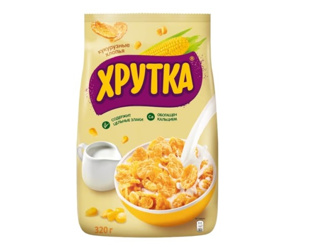 Готовый завтрак ХРУТКА хлопья кукурузные 290/320г / интернет-магазин напитков Виноград в Улан-Удэ