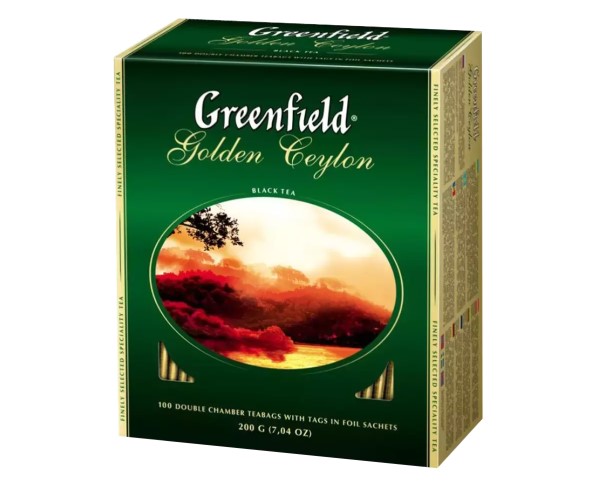 Чай GREENFIELD Golden ceylon 100*2г / интернет-магазин напитков Виноград в Улан-Удэ